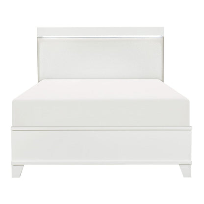 Homelegance  - Kerren Queen Bed, LED Lighting in White - 1678W-1x  view 1