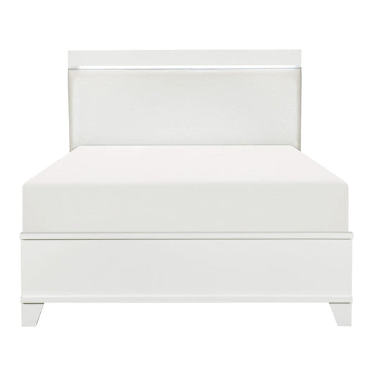 Homelegance  - Kerren Queen Bed, LED Lighting in White - 1678W-1x  view 1