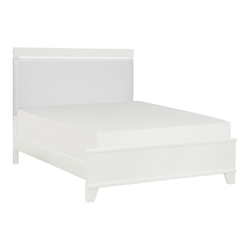 Homelegance  - Kerren Queen Bed, LED Lighting in White - 1678W-1x  view 3