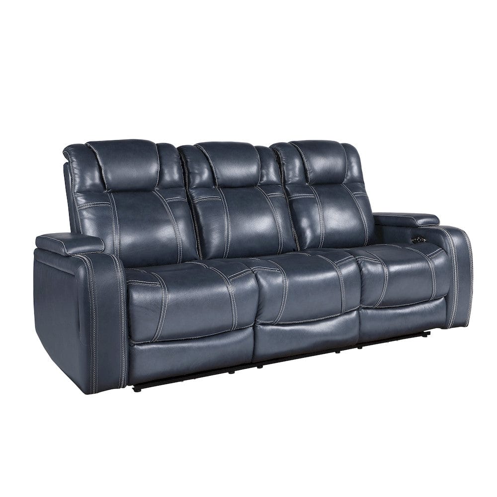 Homelegance  - Keziah Power Double Reclining Sofa W/ Power Headrests and Storage Arms in Blue - 9640BU-3PWH  view 1
