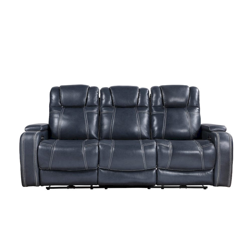 Homelegance  - Keziah Power Double Reclining Sofa W/ Power Headrests and Storage Arms in Blue - 9640BU-3PWH  view 9