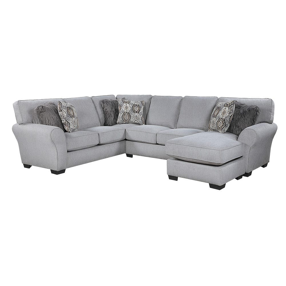 Homelegance  - Kieran 2-Piece Reversible Sectional in Gray - 9679GYxSC  view 1