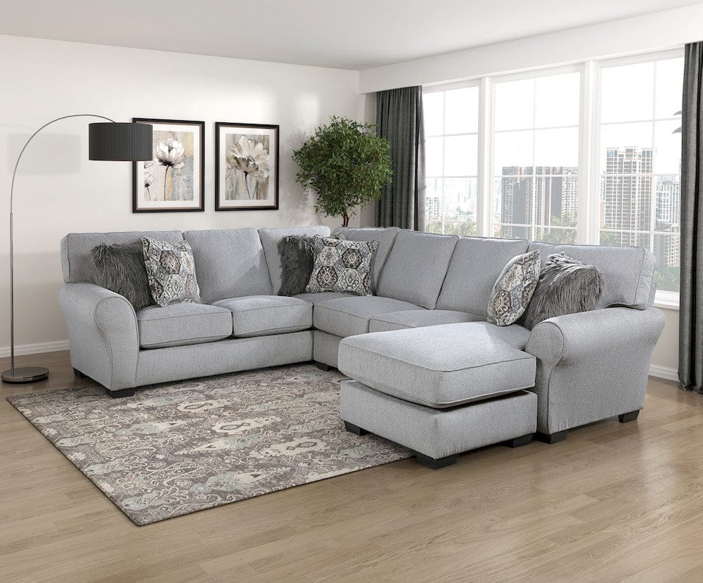 Homelegance  - Kieran 2-Piece Reversible Sectional in Gray - 9679GYxSC  view 3