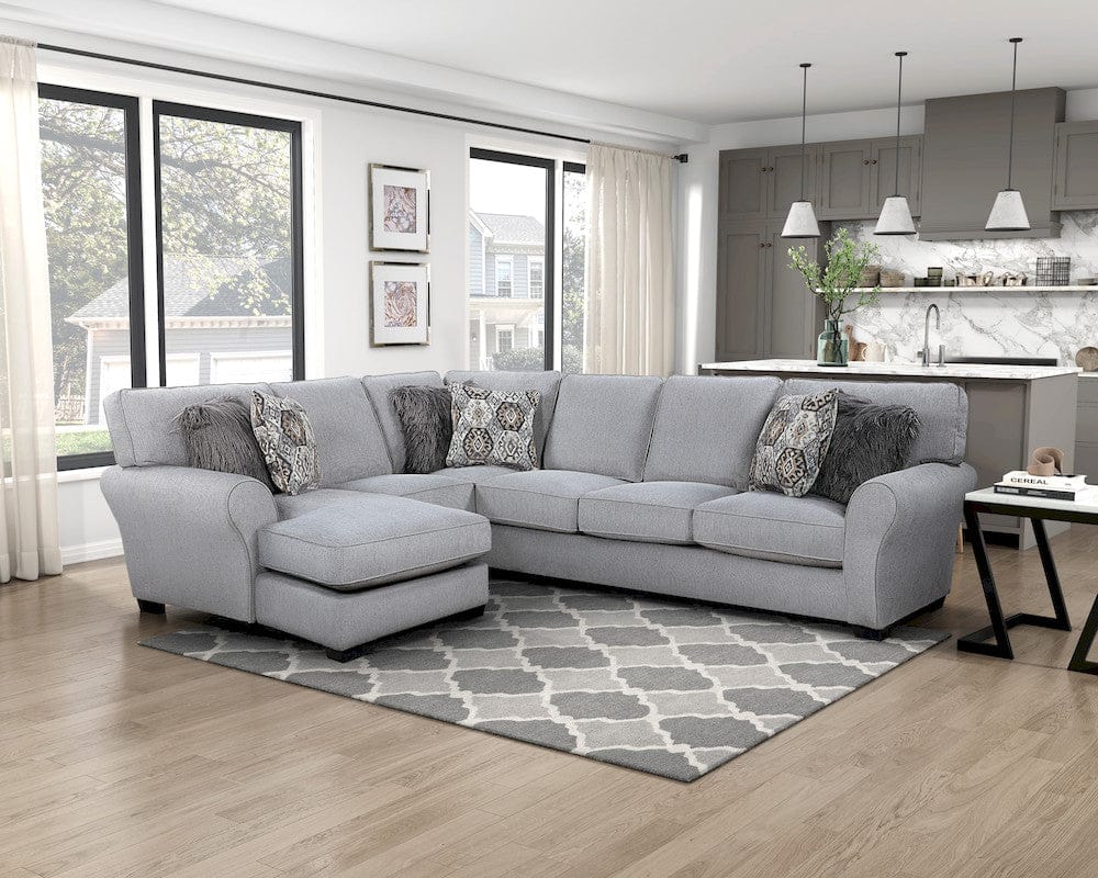 Homelegance  - Kieran 2-Piece Reversible Sectional in Gray - 9679GYxSC  view 4