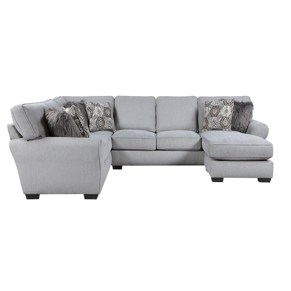 Homelegance  - Kieran 2-Piece Reversible Sectional in Gray - 9679GYxSC  view 6