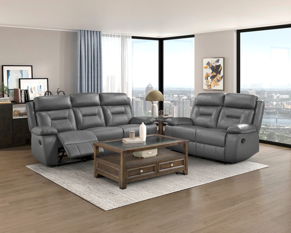 Homelegance  - Laconia Double Reclining Love Seat in Dark gray - 9629DGY-2  view 5