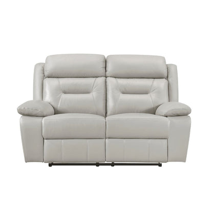 Homelegance  - Laconia Double Reclining Love Seat in Silver - 9629SVE-2  view 7