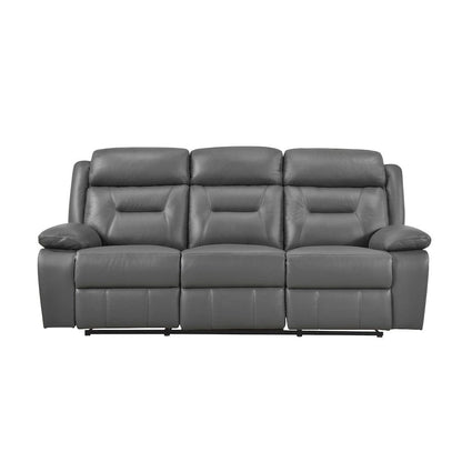 Homelegance  - Laconia Double Reclining Sofa in Dark gray - 9629DGY-3  view 1