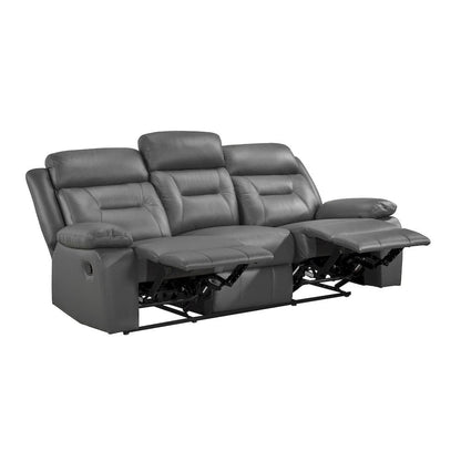 Homelegance  - Laconia Double Reclining Sofa in Dark gray - 9629DGY-3  view 4