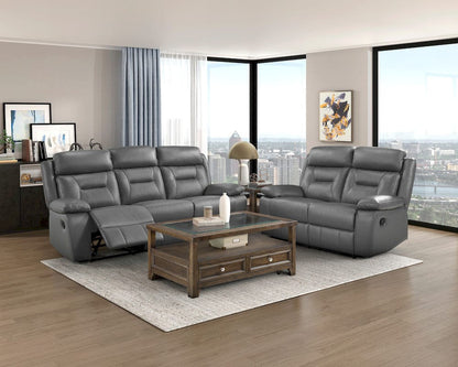 Homelegance  - Laconia Double Reclining Sofa in Dark gray - 9629DGY-3  view 5