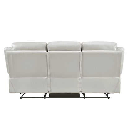 Homelegance  - Laconia Double Reclining Sofa in Silver - 9629SVE-3  view 2