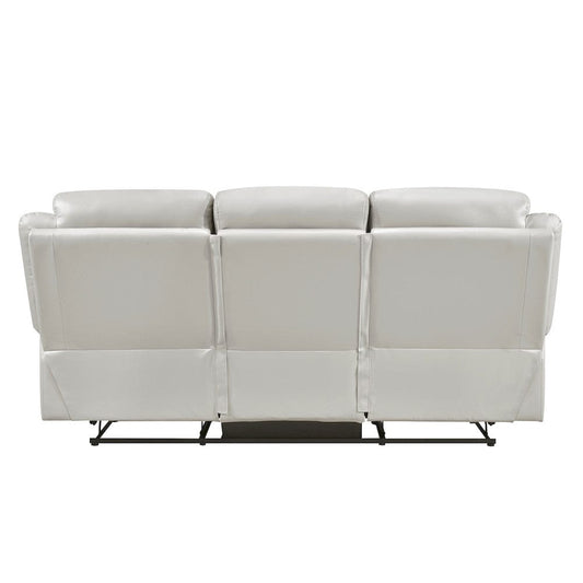 Homelegance  - Laconia Double Reclining Sofa in Silver - 9629SVE-3  view 2