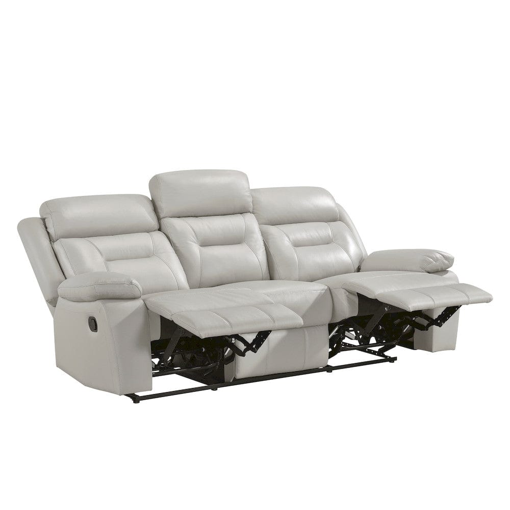 Homelegance  - Laconia Double Reclining Sofa in Silver - 9629SVE-3  view 3