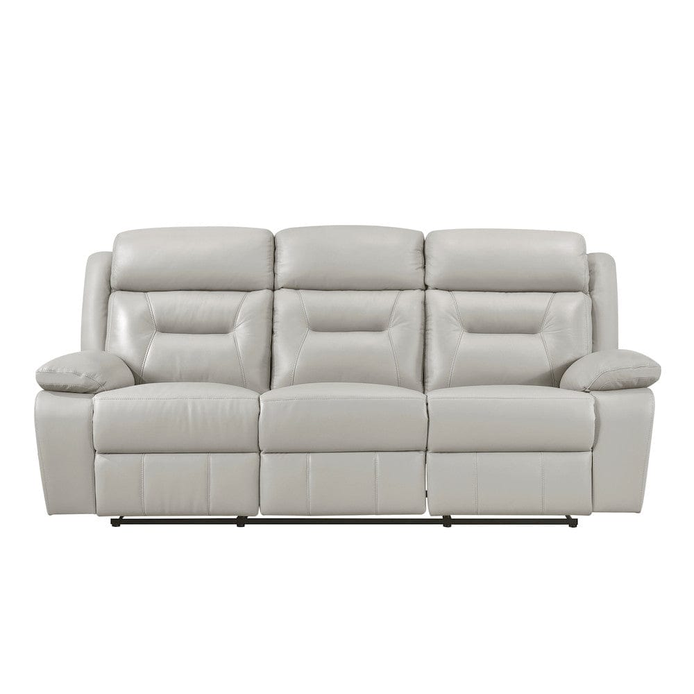 Homelegance  - Laconia Double Reclining Sofa in Silver - 9629SVE-3  view 7