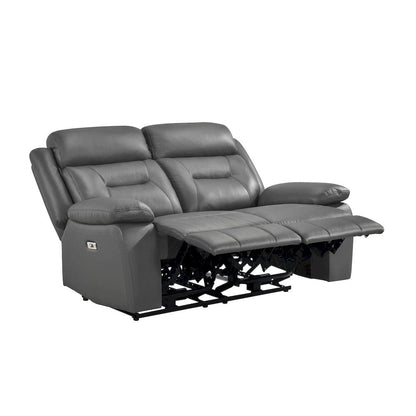 Homelegance  - Laconia Power Double Reclining Love Seat in Dark gray - 9629DGY-2PW  view 2