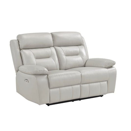 Homelegance  - Laconia Power Double Reclining Love Seat in Silver - 9629SVE-2PW  view 1