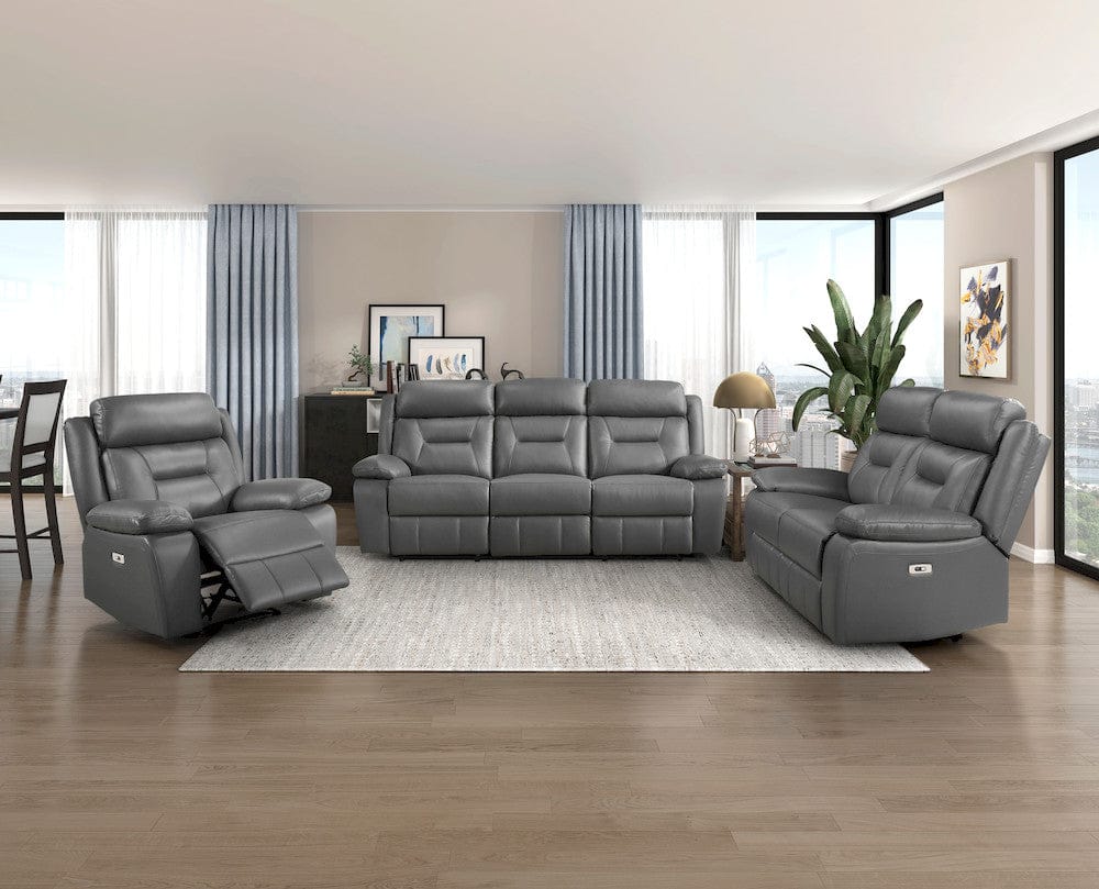 Homelegance  - Laconia Power Double Reclining Sofa in Dark gray - 9629DGY-3PW  view 2