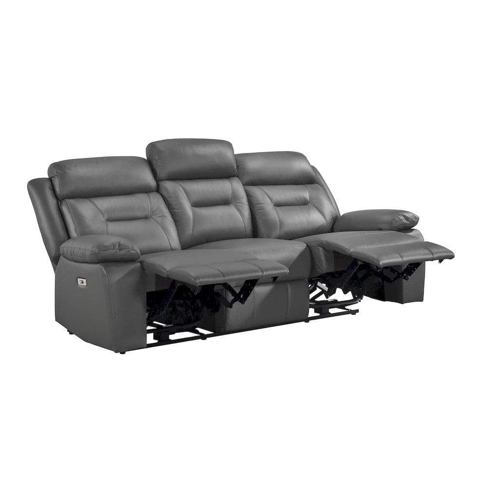 Homelegance  - Laconia Power Double Reclining Sofa in Dark gray - 9629DGY-3PW  view 7