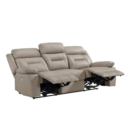 Homelegance  - Laconia Power Double Reclining Sofa in Latte - 9629LTE-3PW  view 4