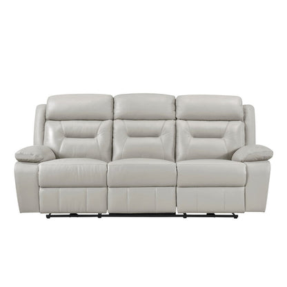 Homelegance  - Laconia Power Double Reclining Sofa in Silver - 9629SVE-3PW  view 1