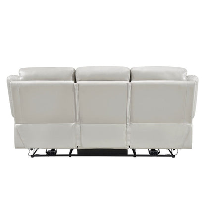 Homelegance  - Laconia Power Double Reclining Sofa in Silver - 9629SVE-3PW  view 3