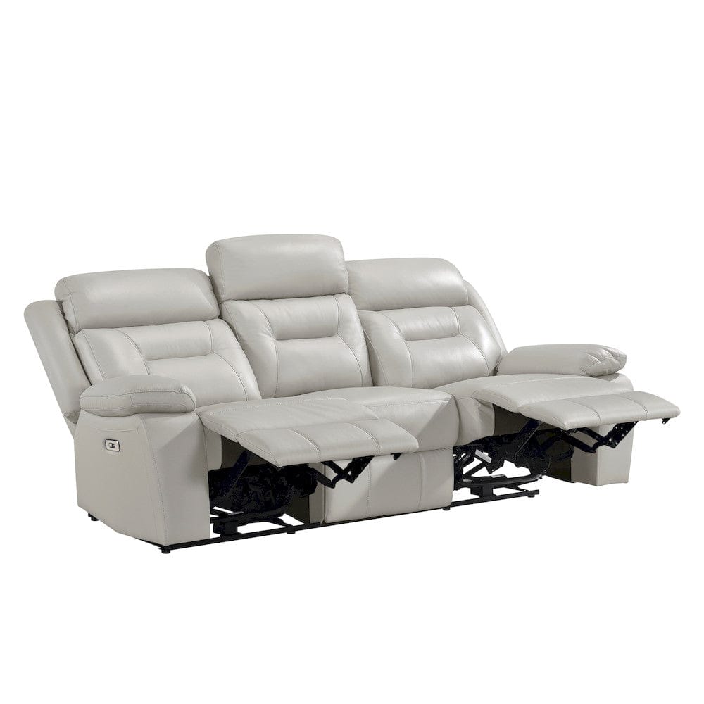 Homelegance  - Laconia Power Double Reclining Sofa in Silver - 9629SVE-3PW  view 4