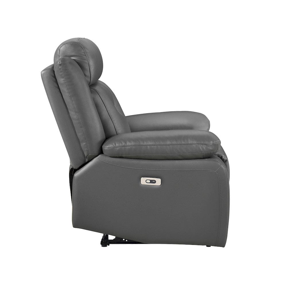 Homelegance  - Laconia Power Reclining Chair in Dark gray - 9629DGY-1PW  view 3