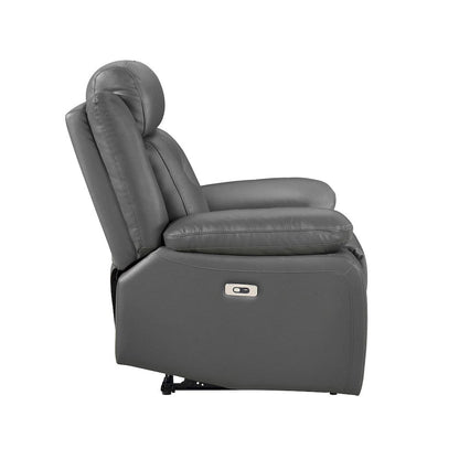 Homelegance  - Laconia Power Reclining Chair in Dark gray - 9629DGY-1PW  view 3