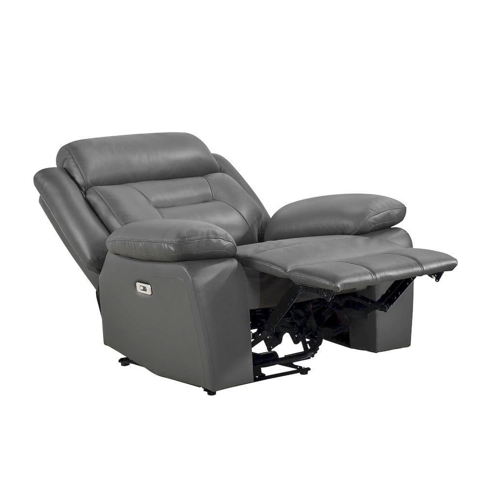 Homelegance  - Laconia Power Reclining Chair in Dark gray - 9629DGY-1PW  view 5