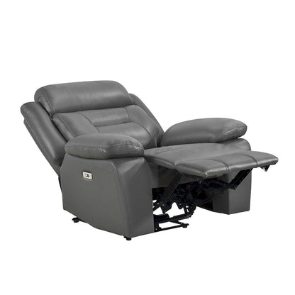 Homelegance  - Laconia Power Reclining Chair in Dark gray - 9629DGY-1PW  view 5
