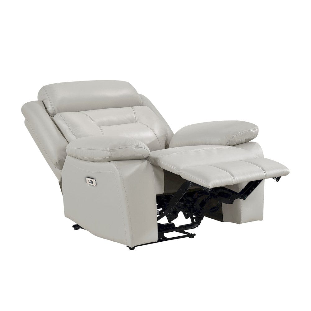 Homelegance  - Laconia Power Reclining Chair in Silver - 9629SVE-1PW  view 2