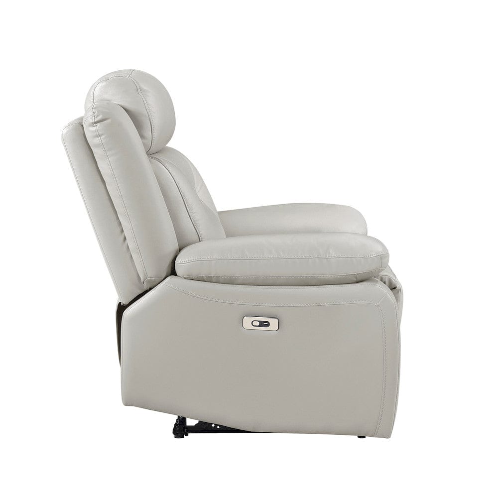 Homelegance  - Laconia Power Reclining Chair in Silver - 9629SVE-1PW  view 6