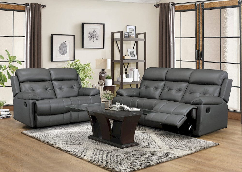 Homelegance  - Lambent Double Reclining Sofa in Dark gray - 9529DGY-3  view 5