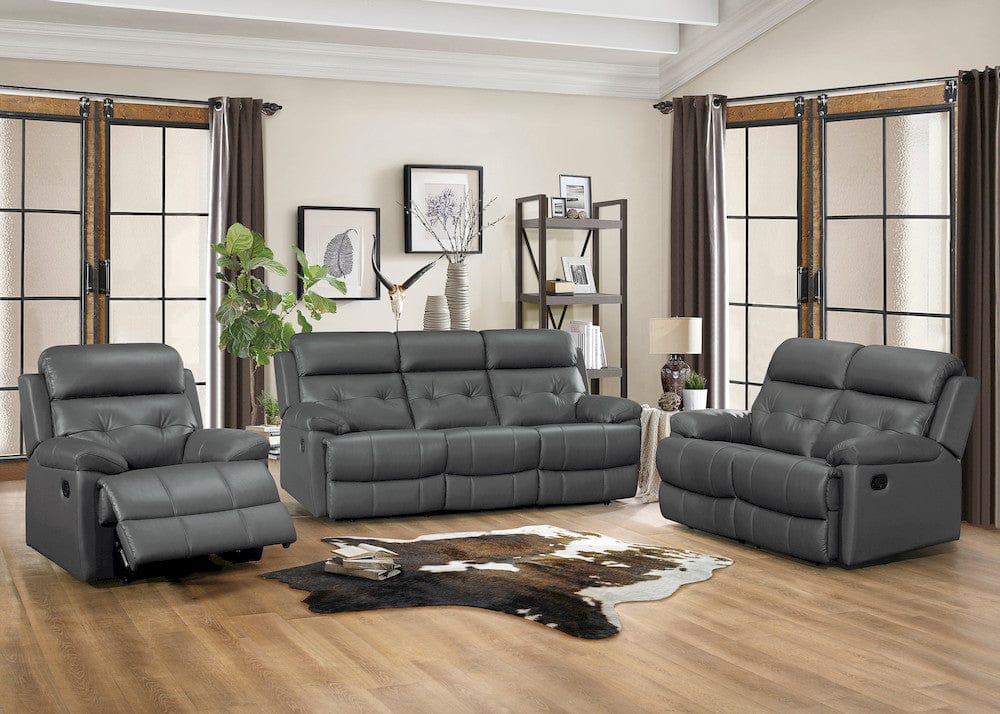 Homelegance  - Lambent Double Reclining Sofa in Dark gray - 9529DGY-3  view 6