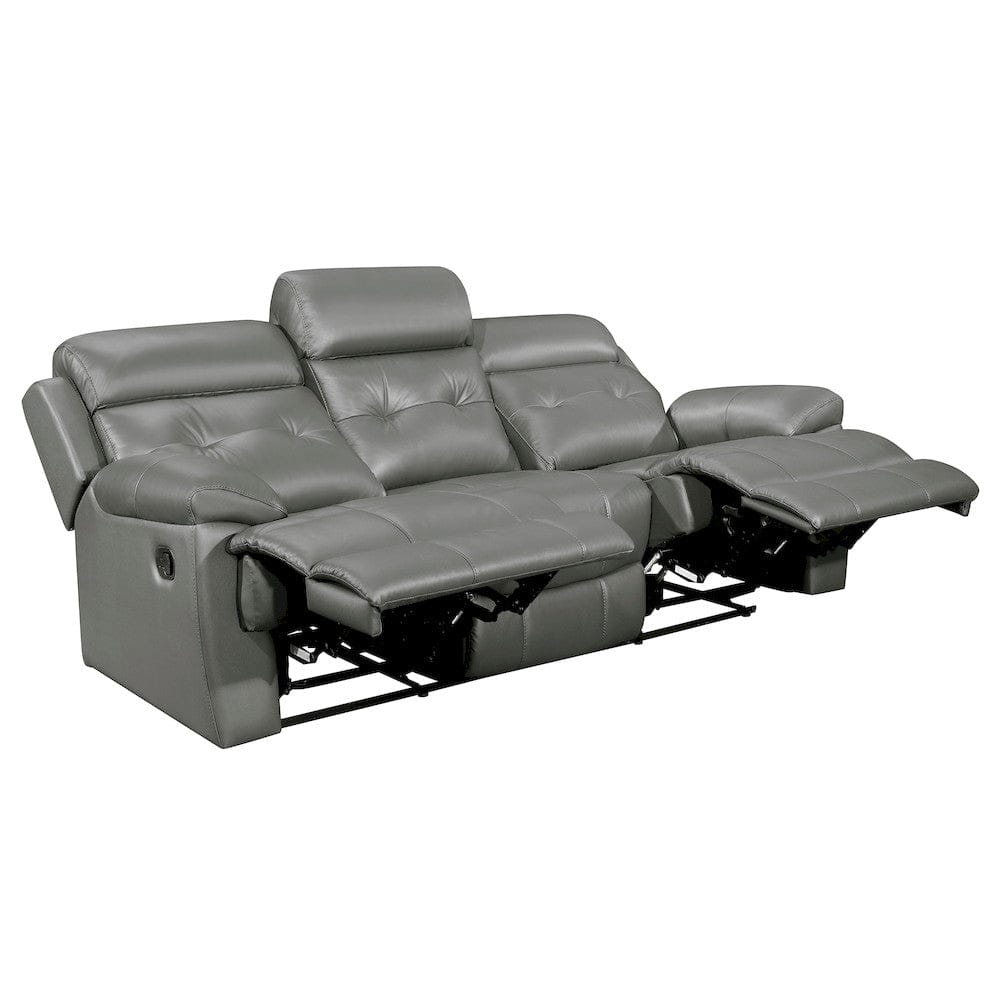 Homelegance  - Lambent Double Reclining Sofa in Gray - 9529GRY-3  view 4