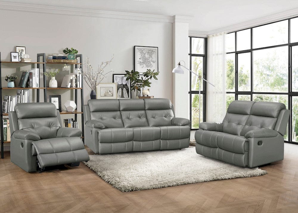 Homelegance  - Lambent Double Reclining Sofa in Gray - 9529GRY-3  view 6