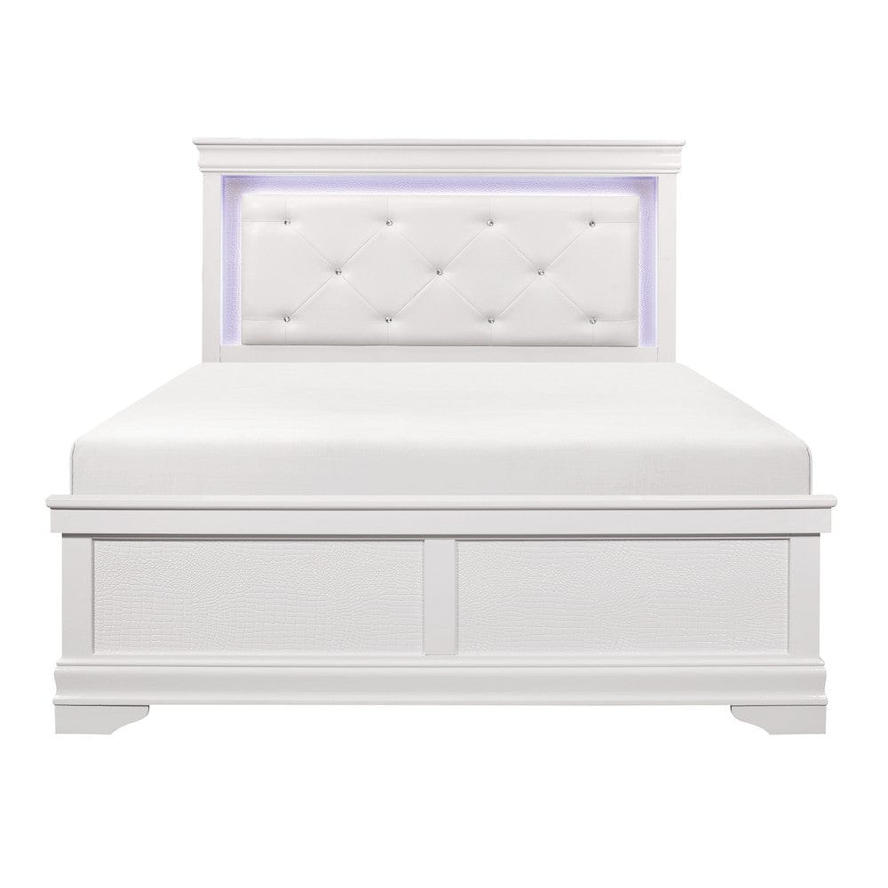 Homelegance  - Lana Full Bed W/ LED Lighting in White - 1556WF-1x  view 5