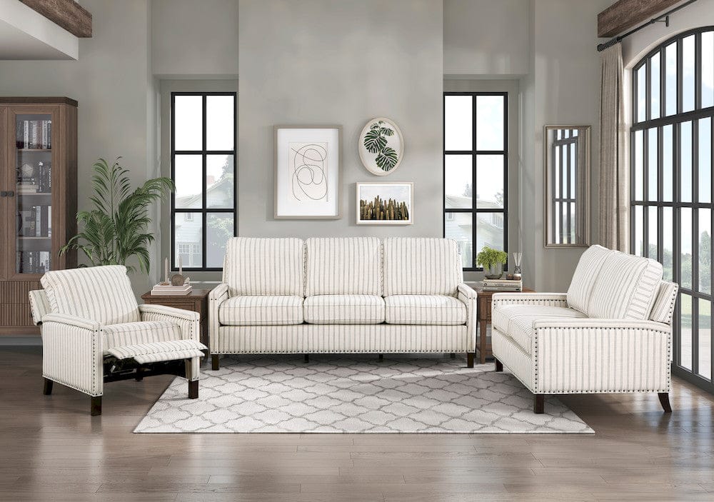 Homelegance  - Landrum Push Back Reclining Chair in beige & gray - 9257-1  view 11
