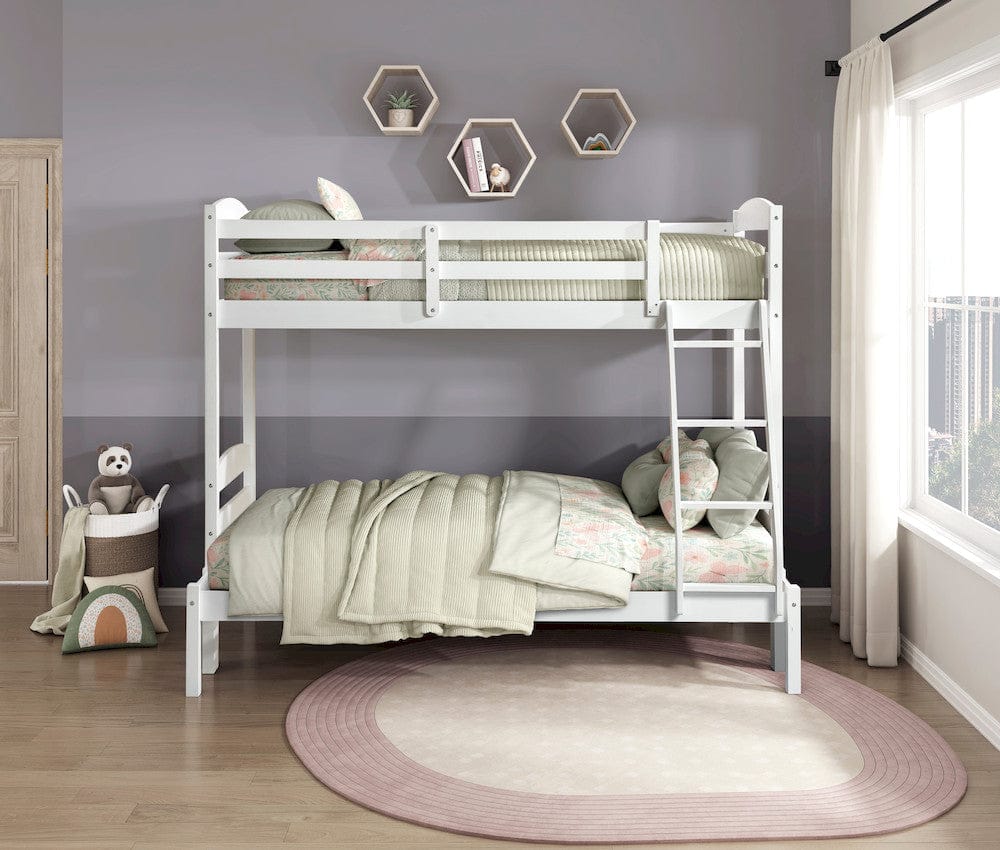 Homelegance  - Lani Twin/Full Bunk Bed - B2022WHTF-1  view 6