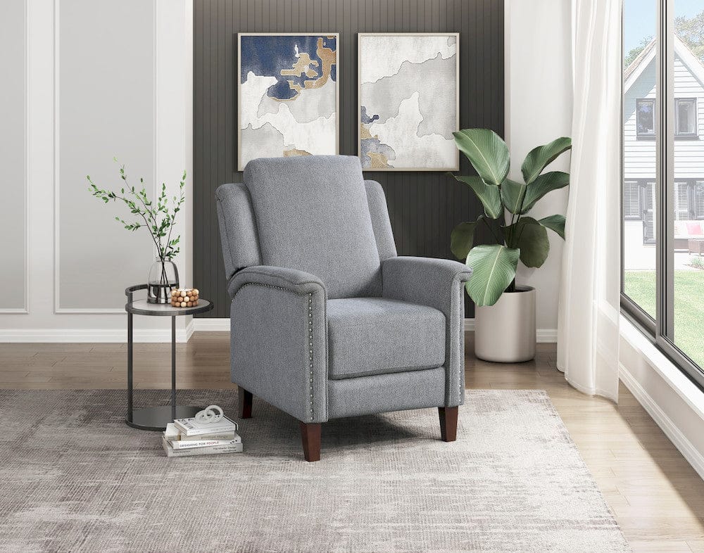 Homelegance  - Lansing Push Back Reclining Chair in Gray - 9657GY-1PB  view 7
