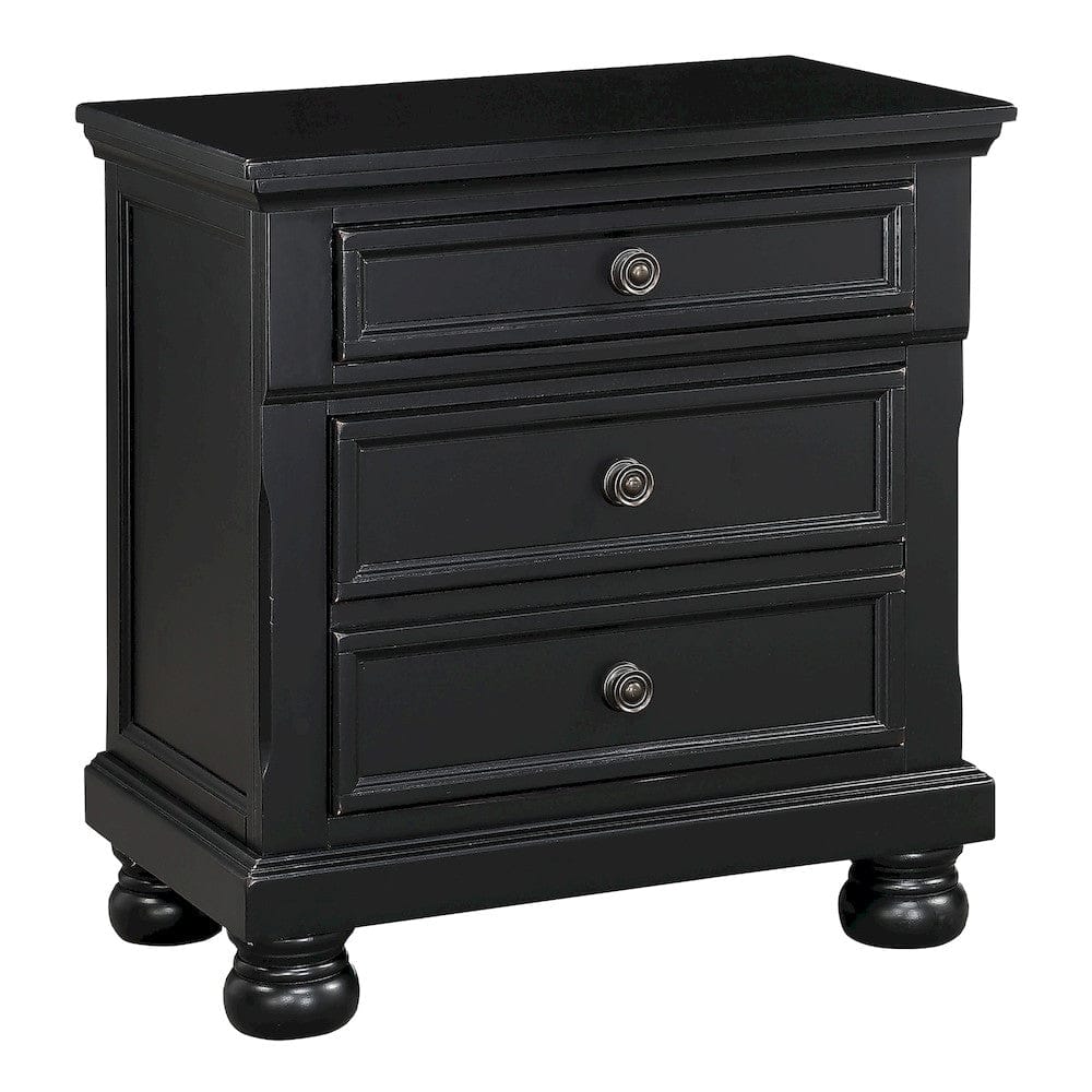 Homelegance  - Laurelin Night Stand, Hidden Drawer - 1714BK-4  view 2