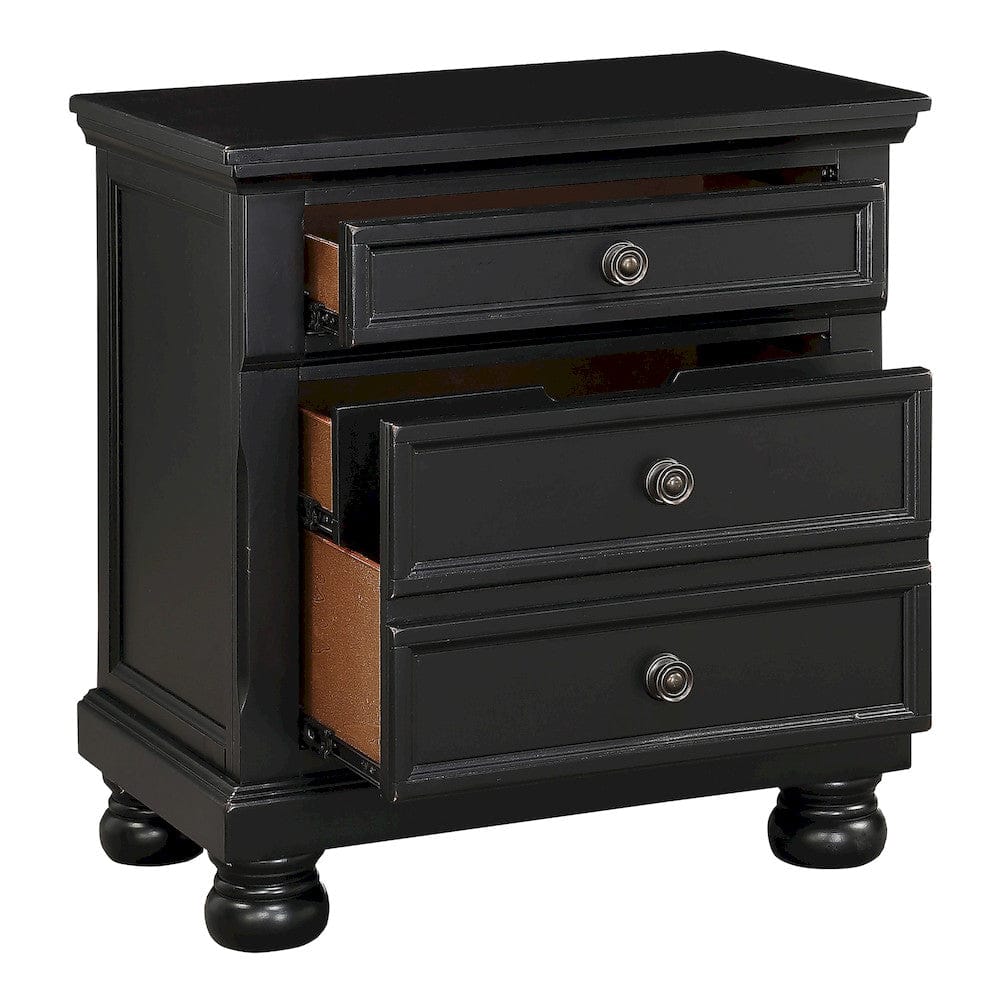 Homelegance  - Laurelin Night Stand, Hidden Drawer - 1714BK-4  view 5