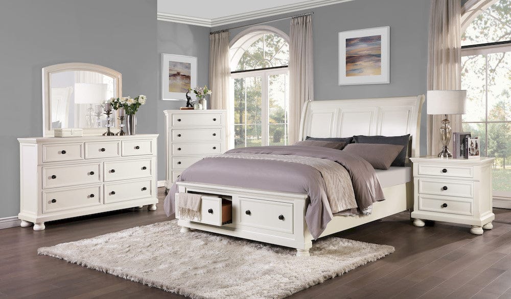 Homelegance  - Laurelin Queen Sleigh Platform Bed W/ Footboard Storage - 1714W-1x  view 2