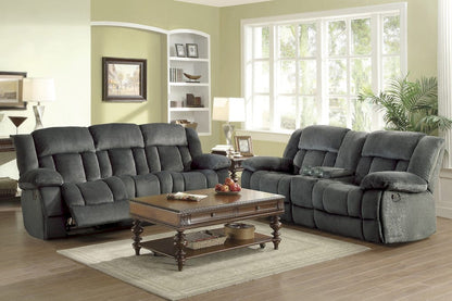 Homelegance  - Laurelton Double Glider Reclining Love Seat W/ Center Console in Charcoal - 9636CC-2  view 12