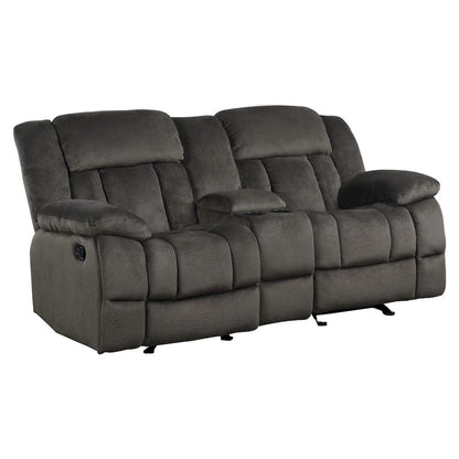 Homelegance  - Laurelton Double Glider Reclining Love Seat W/ Center Console in chocolate - 9636-2  view 3
