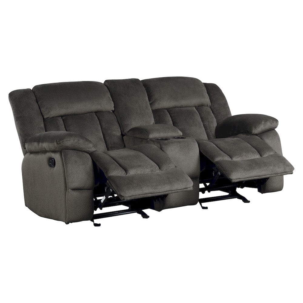 Homelegance  - Laurelton Double Glider Reclining Love Seat W/ Center Console in chocolate - 9636-2  view 4