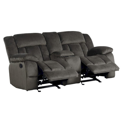 Homelegance  - Laurelton Double Glider Reclining Love Seat W/ Center Console in chocolate - 9636-2  view 4