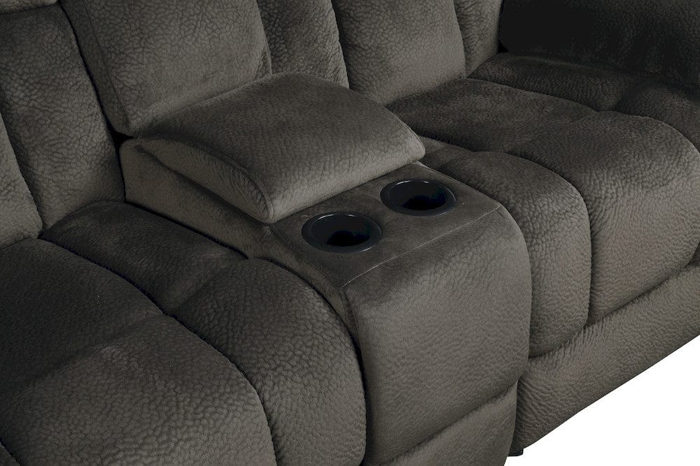 Homelegance  - Laurelton Double Glider Reclining Love Seat W/ Center Console in chocolate - 9636-2  view 5