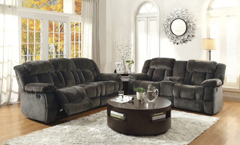Homelegance  - Laurelton Double Glider Reclining Love Seat W/ Center Console in chocolate - 9636-2  view 7