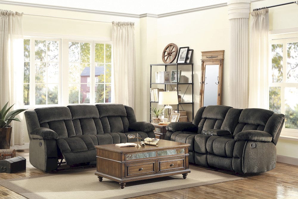 Homelegance  - Laurelton Double Glider Reclining Love Seat W/ Center Console in chocolate - 9636-2  view 8